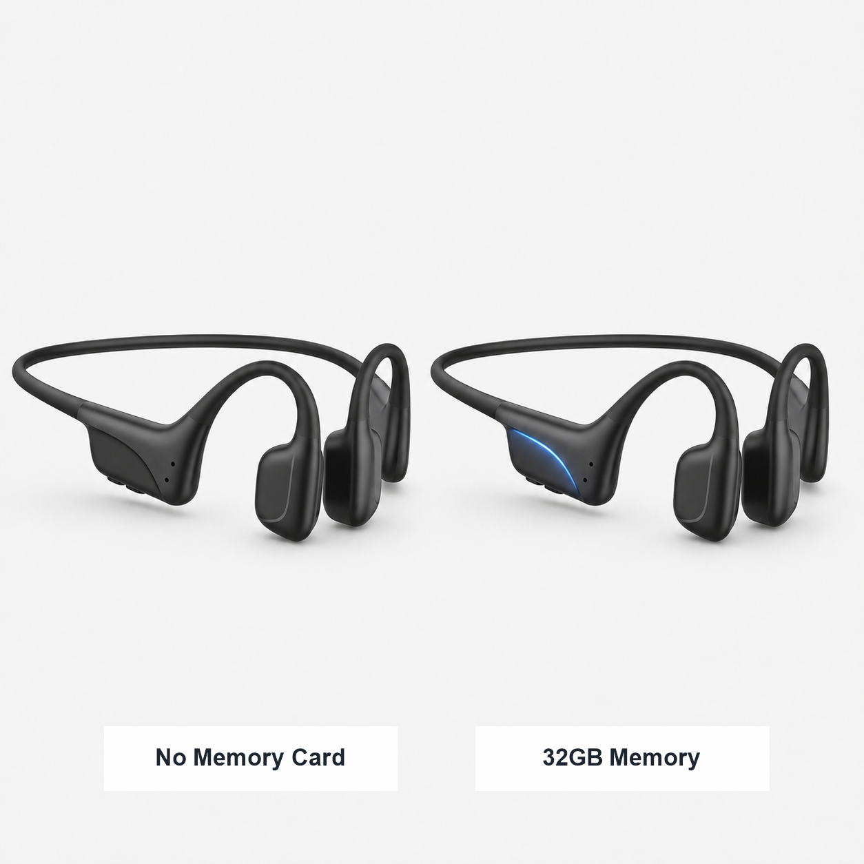 T12 Bone Conduction Headphones，Soft Touch Open Ear Wireless Headset